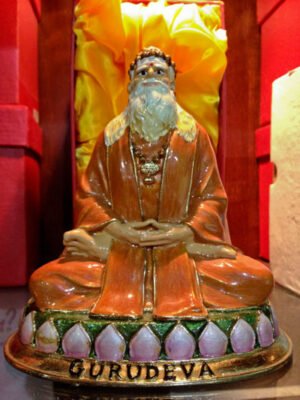 Gold Painted Gurudeva Statue