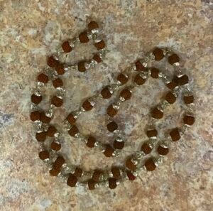 Mala - Rudraksha Japa (white metal capped)