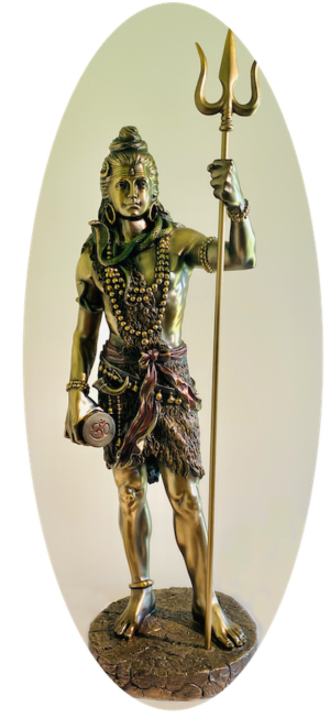 Siva - Metallic fiber standing with Trident