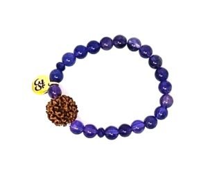 Bracelet - Amethyst - Kauai Rudraksha (medium)